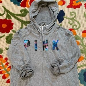 Pink zip up hoodie size L